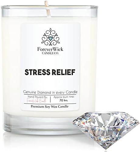 Foreverwick Stress Healty Pandle | מתנת נרות יהלומים | ניחוח נרות מרגיע | נר ארומתרפיה לאמבטיה, דו -פיקוח | נרות